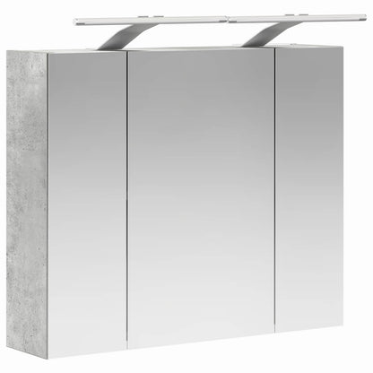 Bathroom Mirror Cabinet Concrete Grey 60 x 14.5 x 50 cm