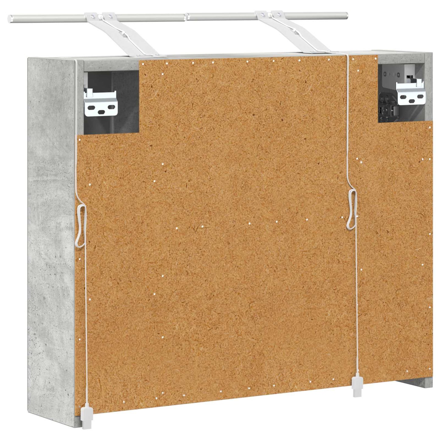 Bathroom Mirror Cabinet Concrete Grey 60 x 14.5 x 50 cm