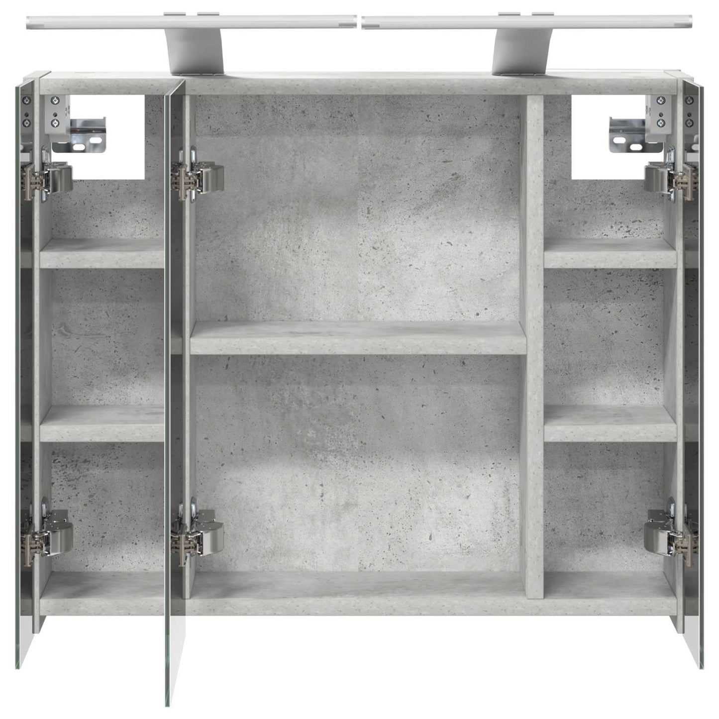 Bathroom Mirror Cabinet Concrete Grey 60 x 14.5 x 50 cm