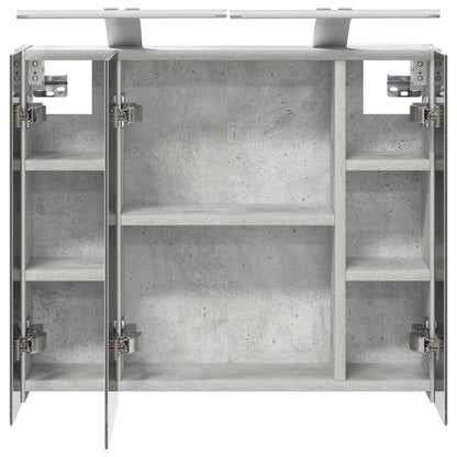 Bathroom Mirror Cabinet Concrete Grey 60 x 14.5 x 50 cm