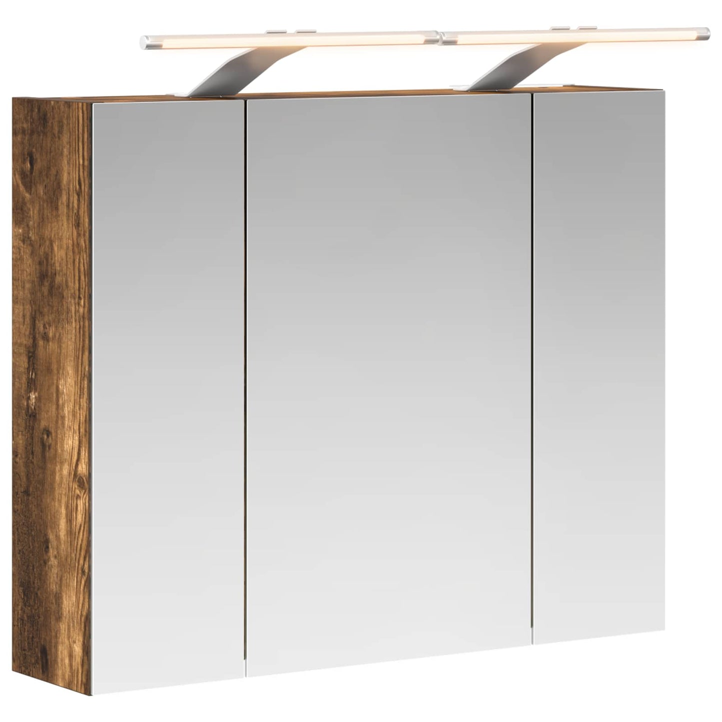 Bathroom Mirror Cabinet Smoked Oak 60 x 14.5 x 50 cm