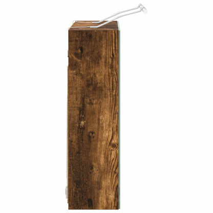 Bathroom Mirror Cabinet Smoked Oak 60 x 14.5 x 50 cm