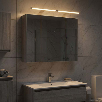 Bathroom Mirror Cabinet Grey Sonoma 60 x 14.5 x 50 cm