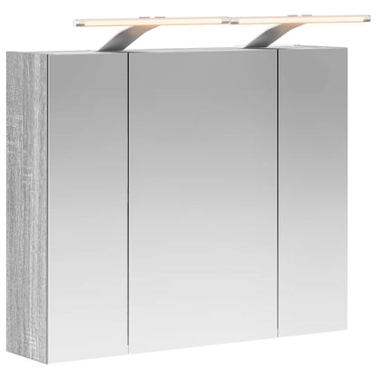 Bathroom Mirror Cabinet Grey Sonoma 60 x 14.5 x 50 cm