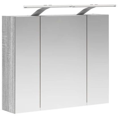 Bathroom Mirror Cabinet Grey Sonoma 60 x 14.5 x 50 cm