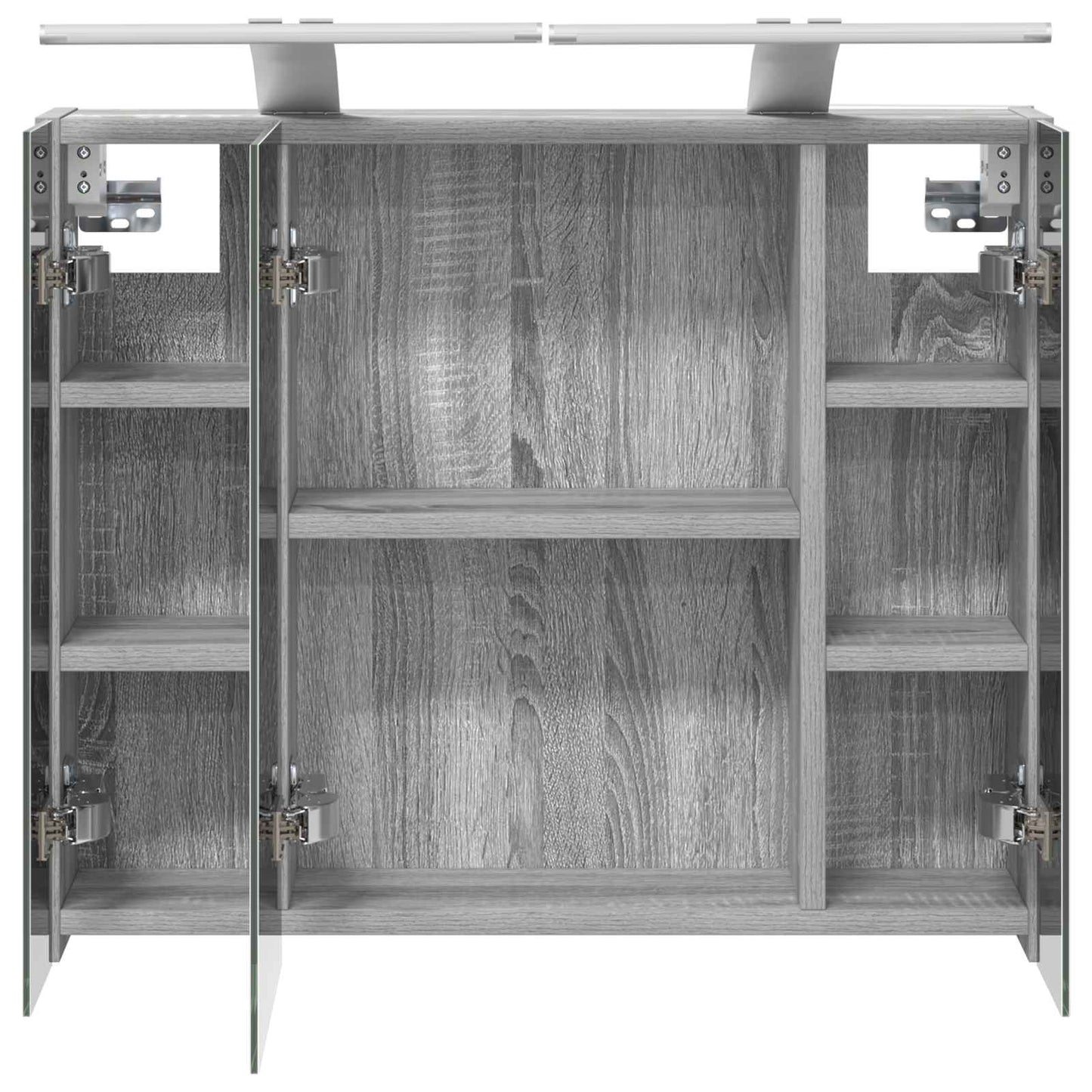 Bathroom Mirror Cabinet Grey Sonoma 60 x 14.5 x 50 cm