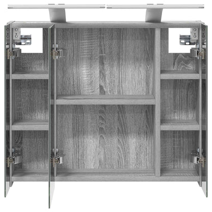 Bathroom Mirror Cabinet Grey Sonoma 60 x 14.5 x 50 cm