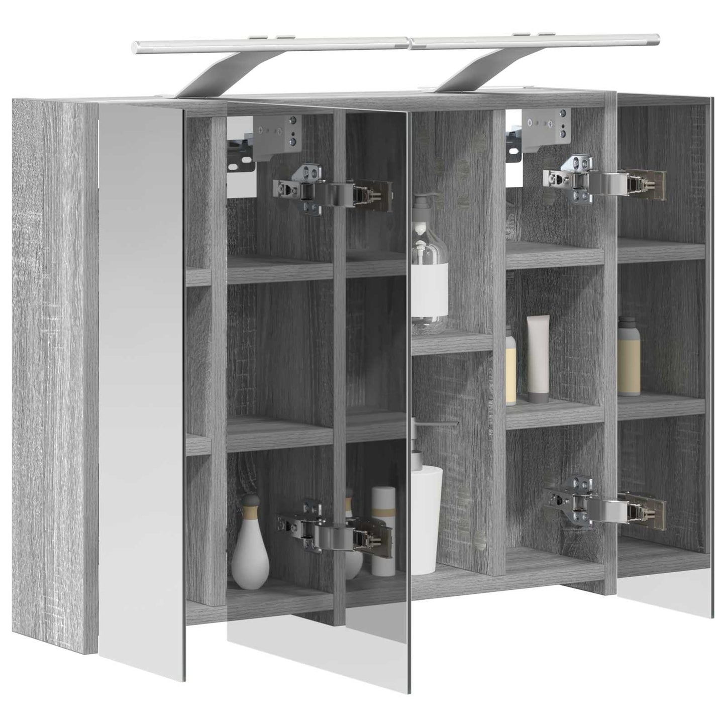 Bathroom Mirror Cabinet Grey Sonoma 60 x 14.5 x 50 cm
