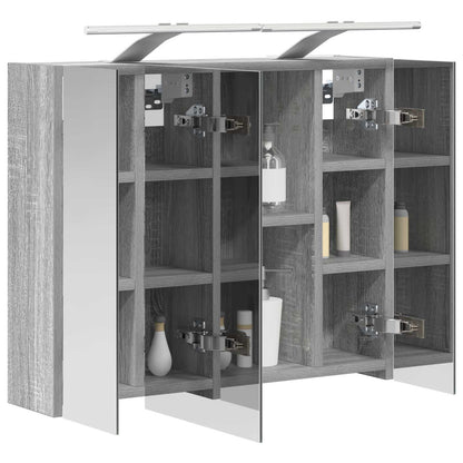 Bathroom Mirror Cabinet Grey Sonoma 60 x 14.5 x 50 cm