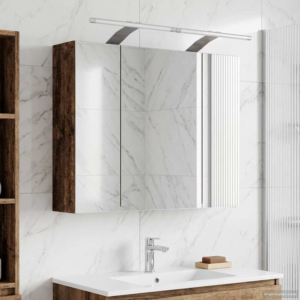 Bathroom Mirror Cabinet Old Wood 60 x 14.5 x 50 cm