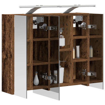 Bathroom Mirror Cabinet Old Wood 60 x 14.5 x 50 cm