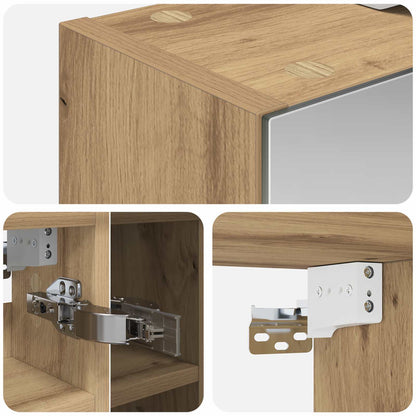 Bathroom Mirror Cabinet Artisian Oak 60 x 14.5 x 50 cm