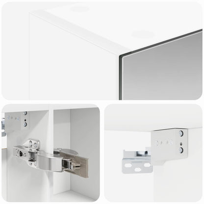 Bathroom Mirror Cabinet White 70 x 14.5 x 70 cm Engineered wood