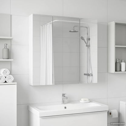 Bathroom Mirror Cabinet White 70 x 14.5 x 70 cm Engineered wood