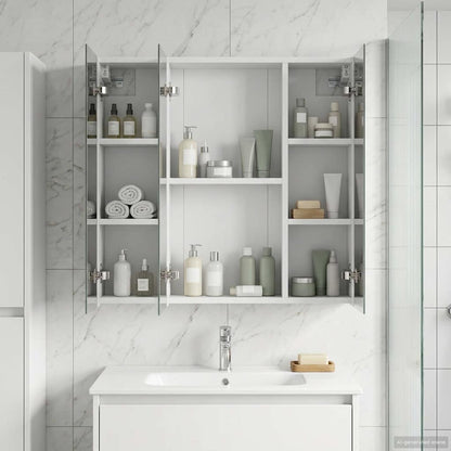Bathroom Mirror Cabinet White 70 x 14.5 x 70 cm Engineered wood