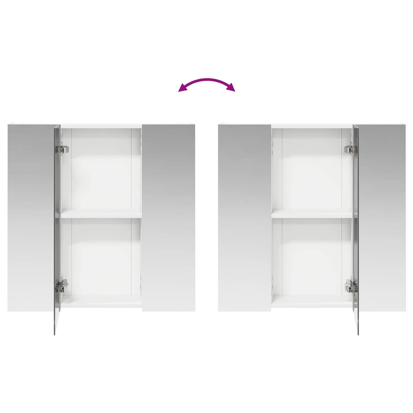 Bathroom Mirror Cabinet White 70 x 14.5 x 70 cm Engineered wood