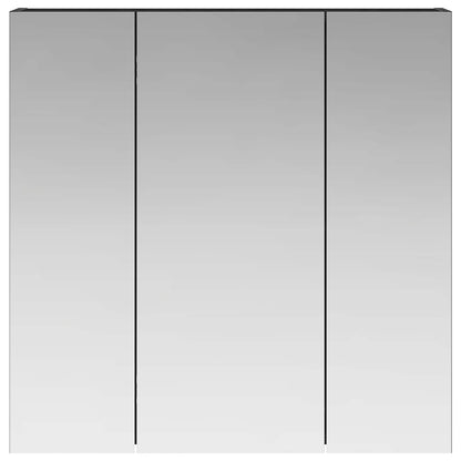Bathroom Mirror Cabinet Black Oak 70 x 14.5 x 70 cm