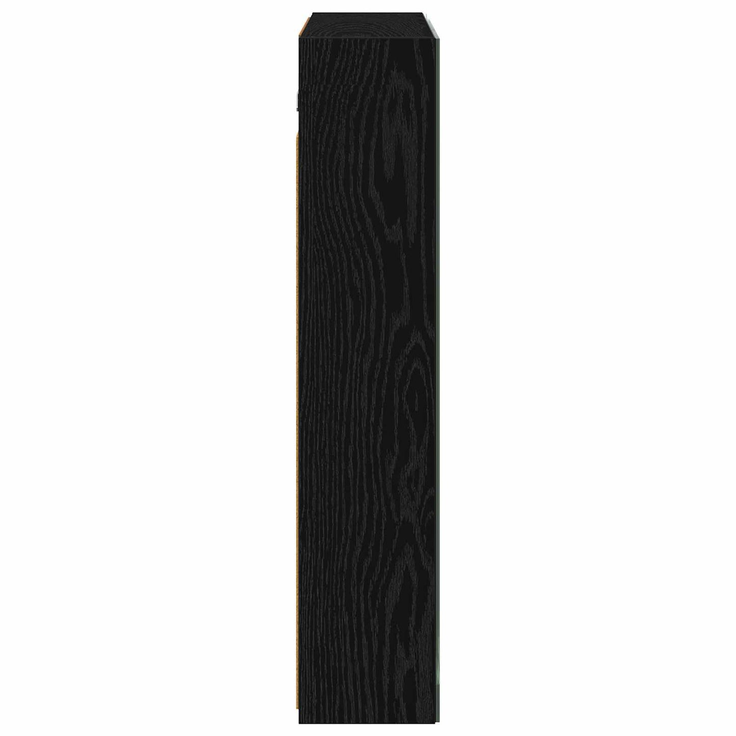 Bathroom Mirror Cabinet Black Oak 70 x 14.5 x 70 cm