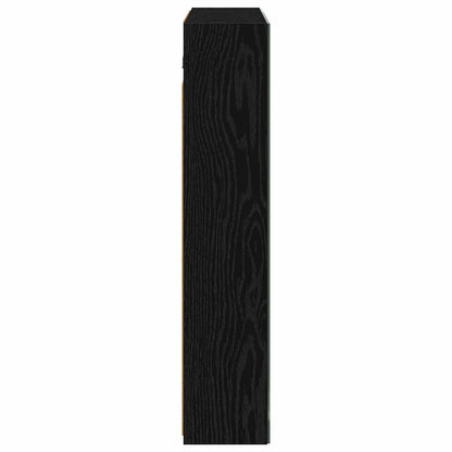 Bathroom Mirror Cabinet Black Oak 70 x 14.5 x 70 cm