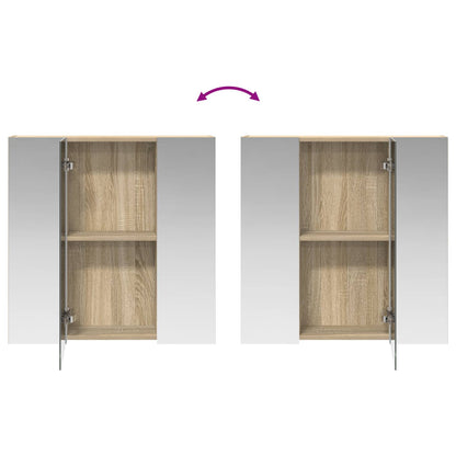Bathroom Mirror Cabinet Sonoma Oak 70 x 14.5 x 70 cm