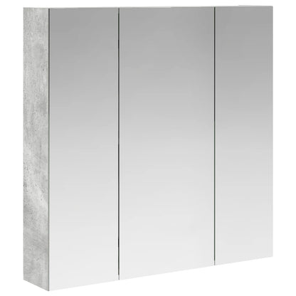 Bathroom Mirror Cabinet Concrete Grey 70 x 14.5 x 70 cm