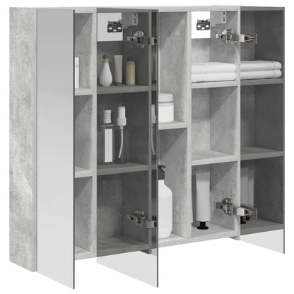 Bathroom Mirror Cabinet Concrete Grey 70 x 14.5 x 70 cm