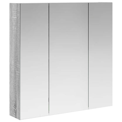 Bathroom Mirror Cabinet Grey Sonoma 70 x 14.5 x 70 cm