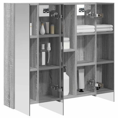 Bathroom Mirror Cabinet Grey Sonoma 70 x 14.5 x 70 cm