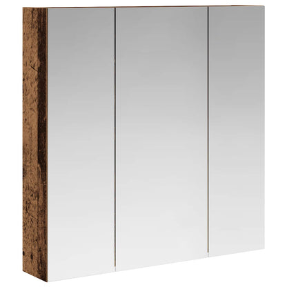 Bathroom Mirror Cabinet Old Wood 70 x 14.5 x 70 cm