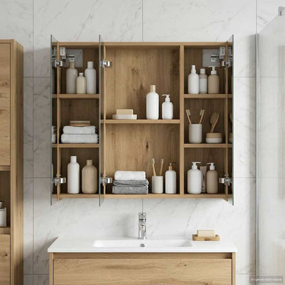Bathroom Mirror Cabinet Artisian Oak 70 x 14.5 x 70 cm