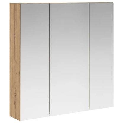 Bathroom Mirror Cabinet Artisian Oak 70 x 14.5 x 70 cm