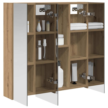 Bathroom Mirror Cabinet Artisian Oak 70 x 14.5 x 70 cm
