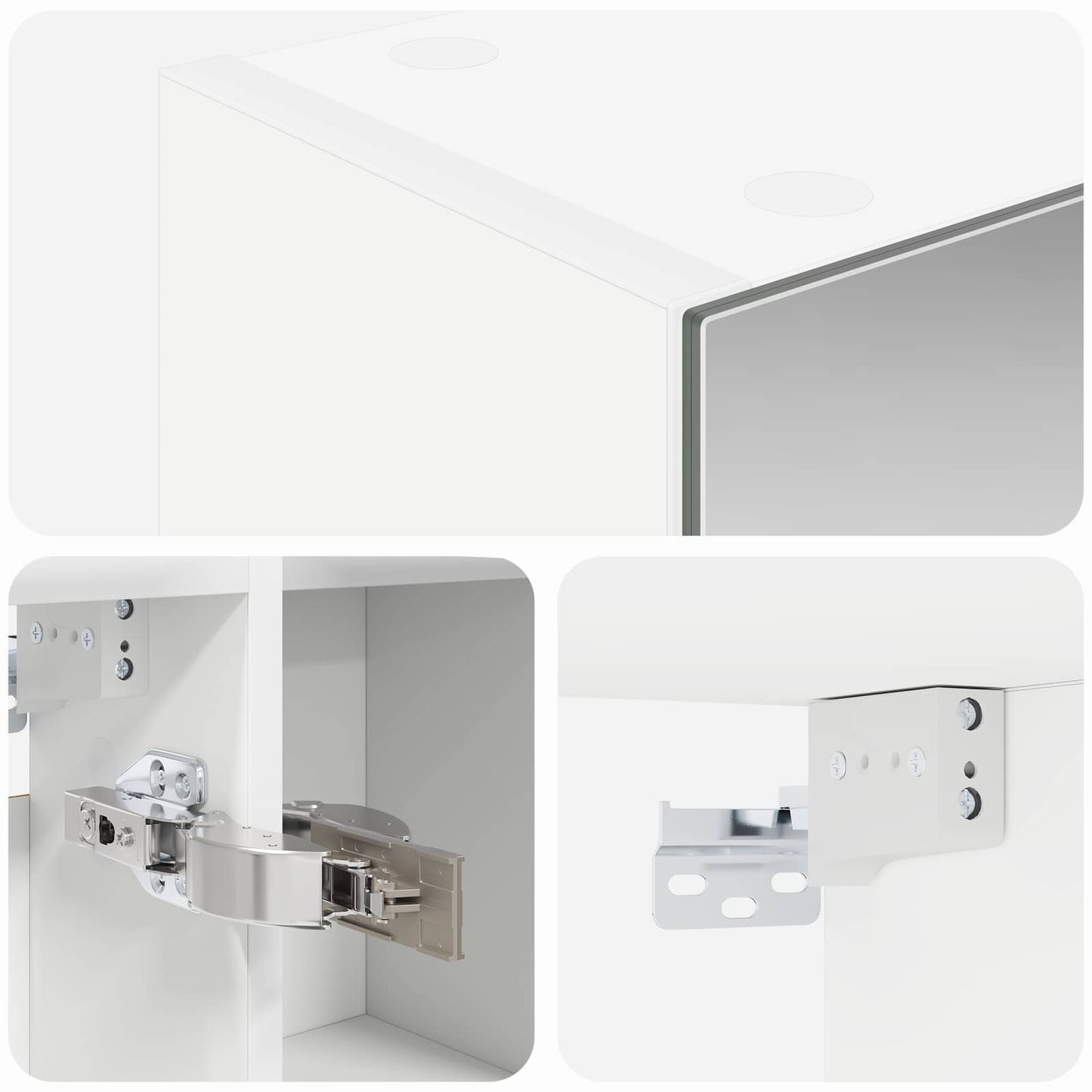Bathroom Mirror Cabinet White 70 x 14.5 x 70 cm Engineered wood