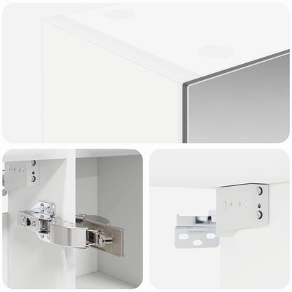Bathroom Mirror Cabinet White 70 x 14.5 x 70 cm Engineered wood