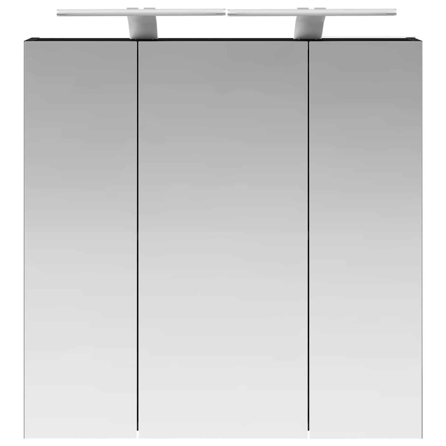 Bathroom Mirror Cabinet Black Oak 70 x 14.5 x 70 cm