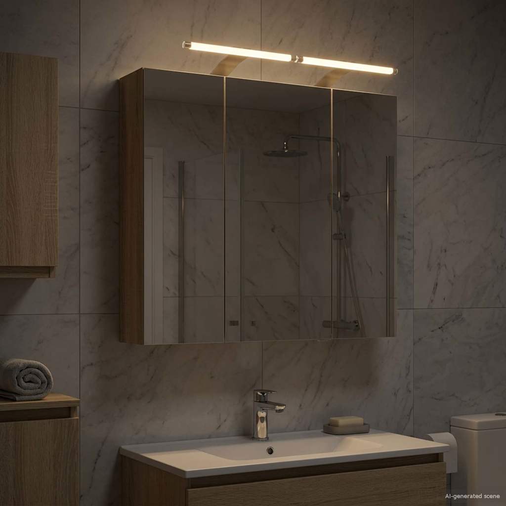 Bathroom Mirror Cabinet Sonoma Oak 70 x 14.5 x 70 cm