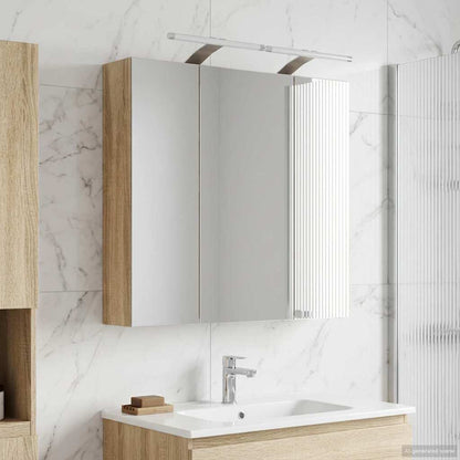Bathroom Mirror Cabinet Sonoma Oak 70 x 14.5 x 70 cm