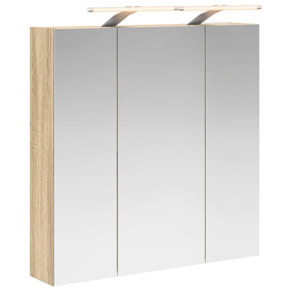Bathroom Mirror Cabinet Sonoma Oak 70 x 14.5 x 70 cm