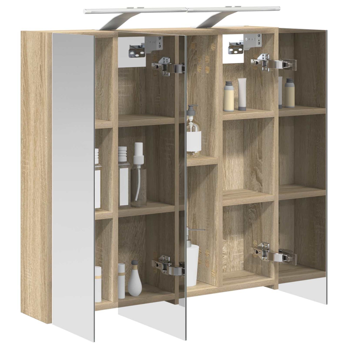 Bathroom Mirror Cabinet Sonoma Oak 70 x 14.5 x 70 cm