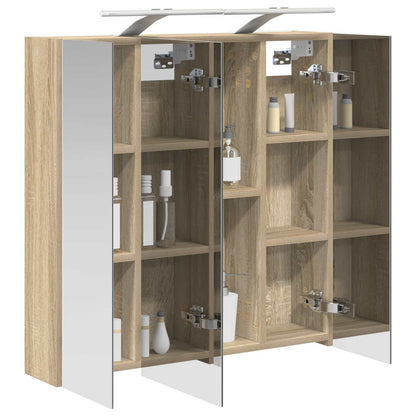 Bathroom Mirror Cabinet Sonoma Oak 70 x 14.5 x 70 cm