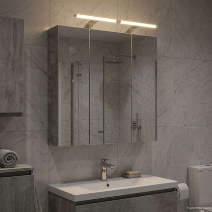 Bathroom Mirror Cabinet Concrete Grey 70 x 14.5 x 70 cm