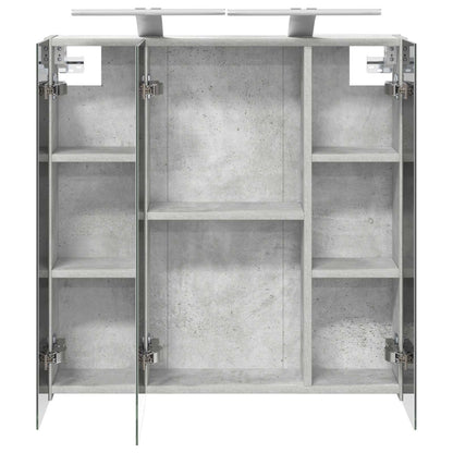 Bathroom Mirror Cabinet Concrete Grey 70 x 14.5 x 70 cm