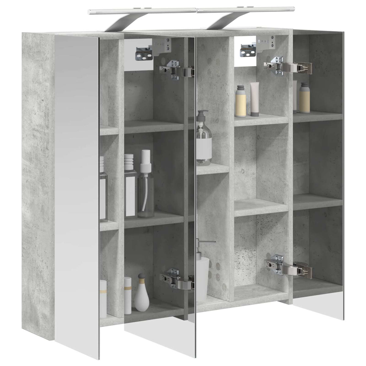 Bathroom Mirror Cabinet Concrete Grey 70 x 14.5 x 70 cm