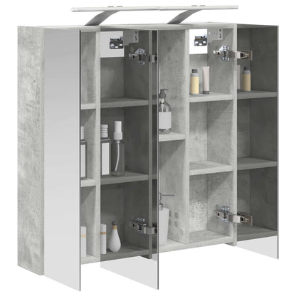Bathroom Mirror Cabinet Concrete Grey 70 x 14.5 x 70 cm