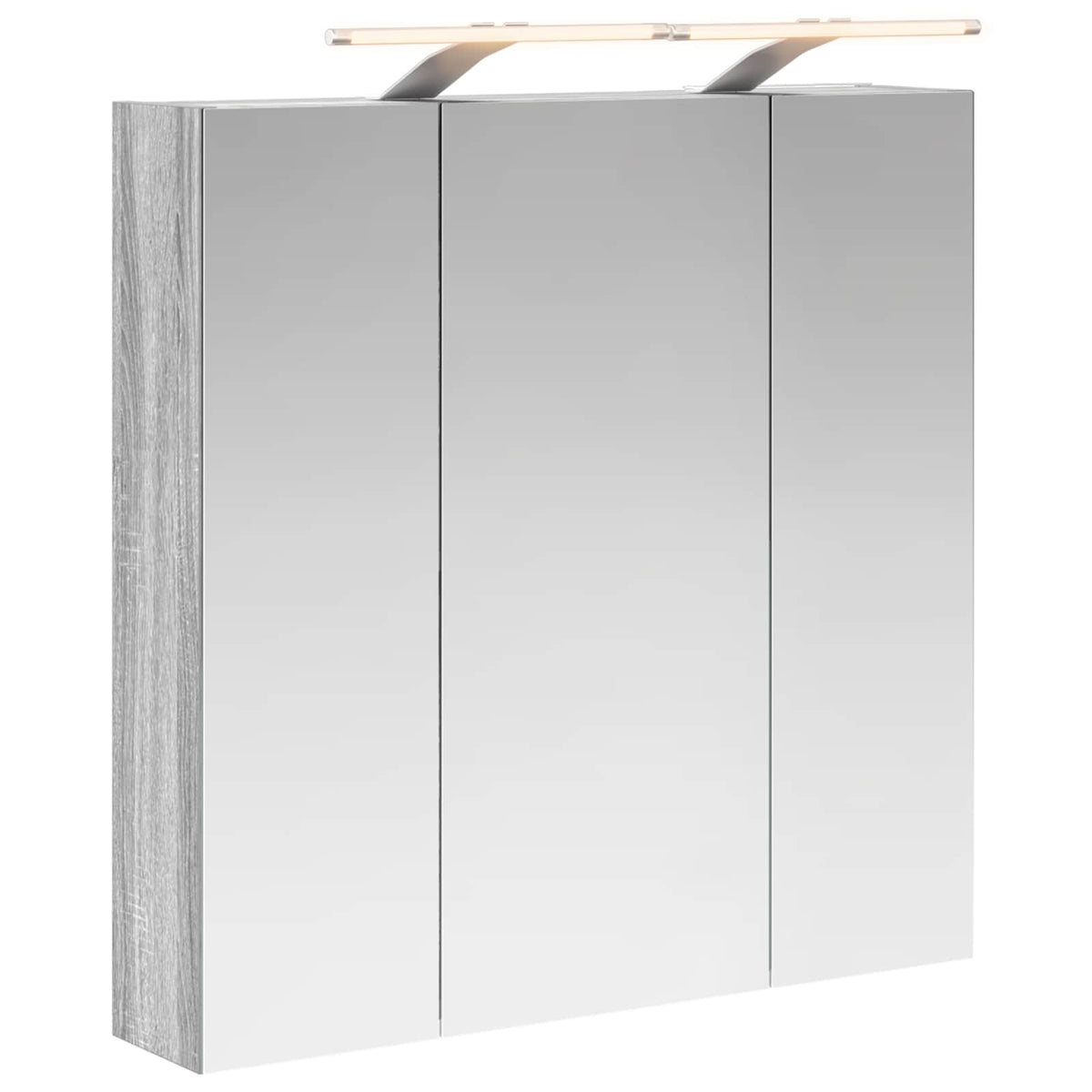 Bathroom Mirror Cabinet Grey Sonoma 70 x 14.5 x 70 cm