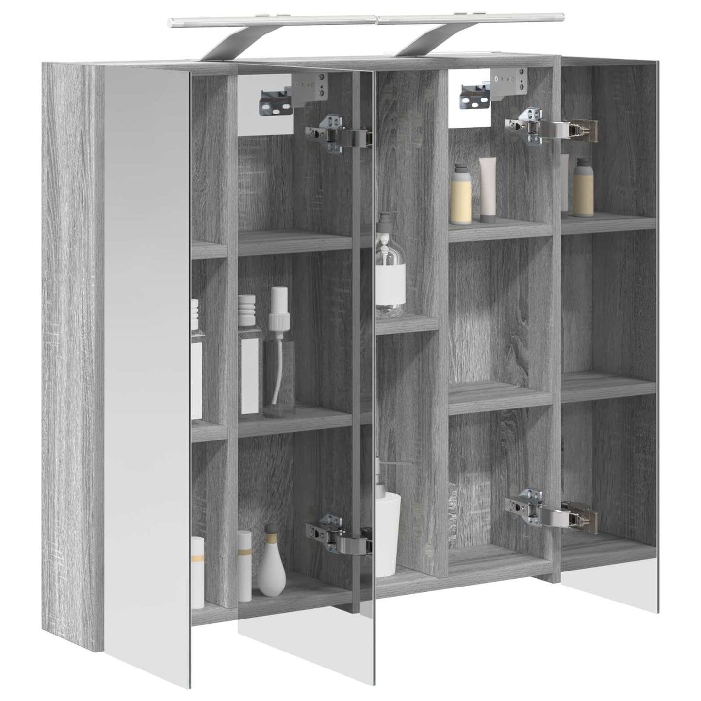 Bathroom Mirror Cabinet Grey Sonoma 70 x 14.5 x 70 cm