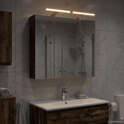 Bathroom Mirror Cabinet Old Wood 70 x 14.5 x 70 cm