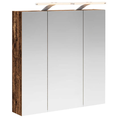 Bathroom Mirror Cabinet Old Wood 70 x 14.5 x 70 cm