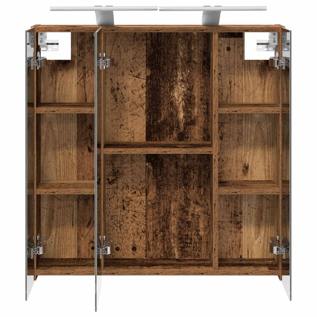 Bathroom Mirror Cabinet Old Wood 70 x 14.5 x 70 cm
