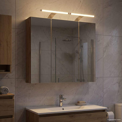 Bathroom Mirror Cabinet Artisian Oak 70 x 14.5 x 70 cm